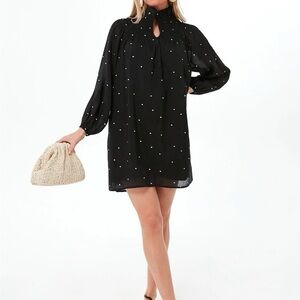 Tuckernuck Pomander Place Taylor Black White Polka Dot Mini Dress XS